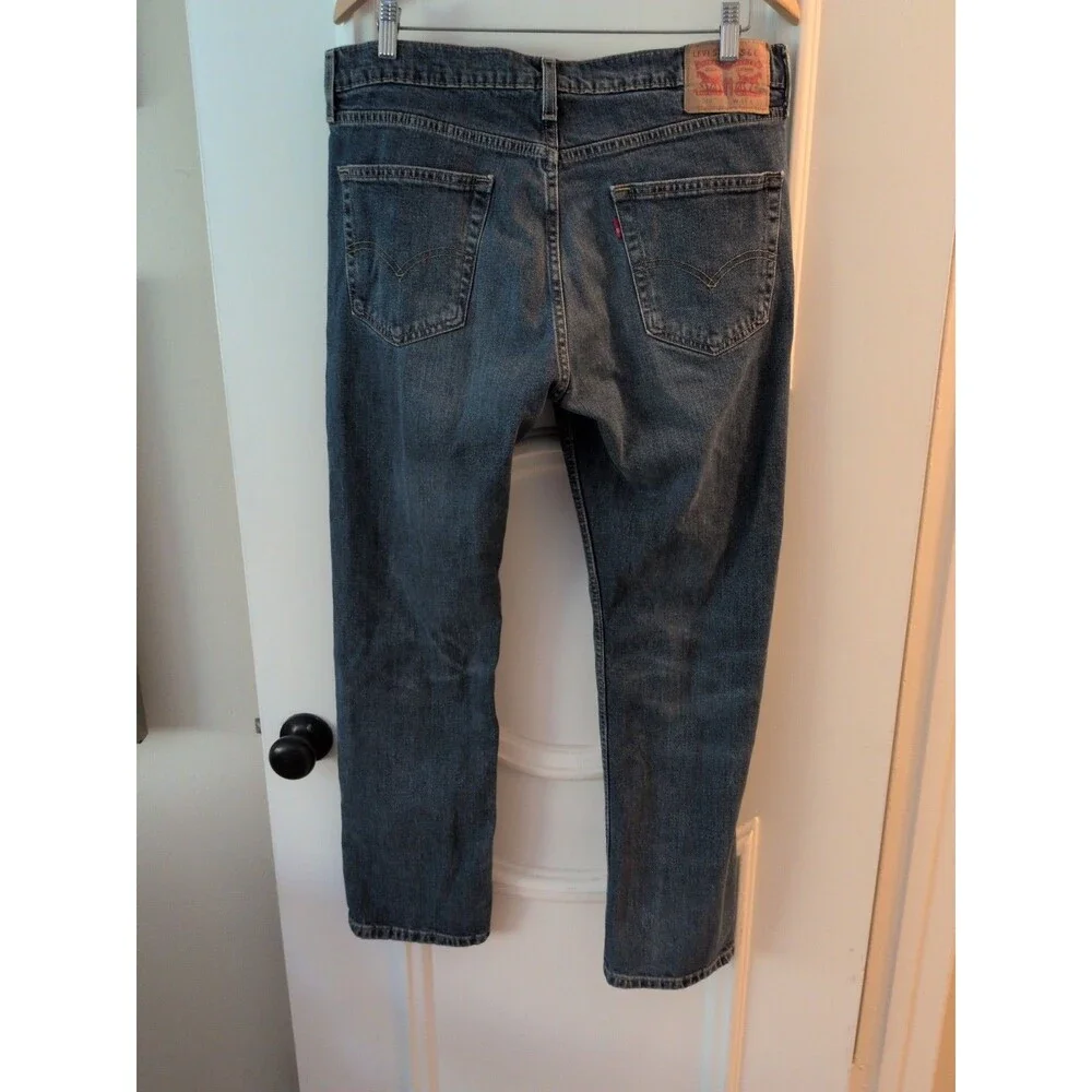 Levis 514 Jeans Mens 34x30 Straight Regular Fit Medium Wash Blue Stretch Classic